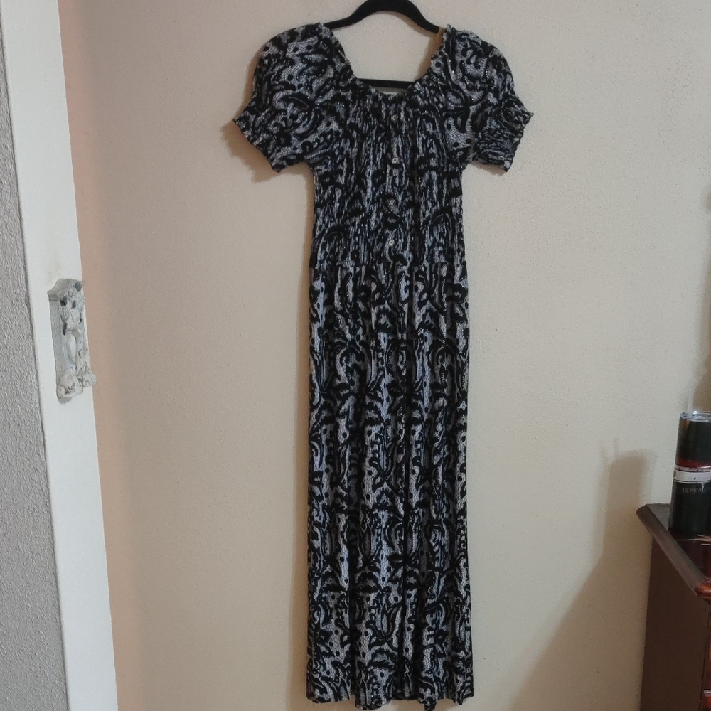 Elegant Black and Gray Women's Dress